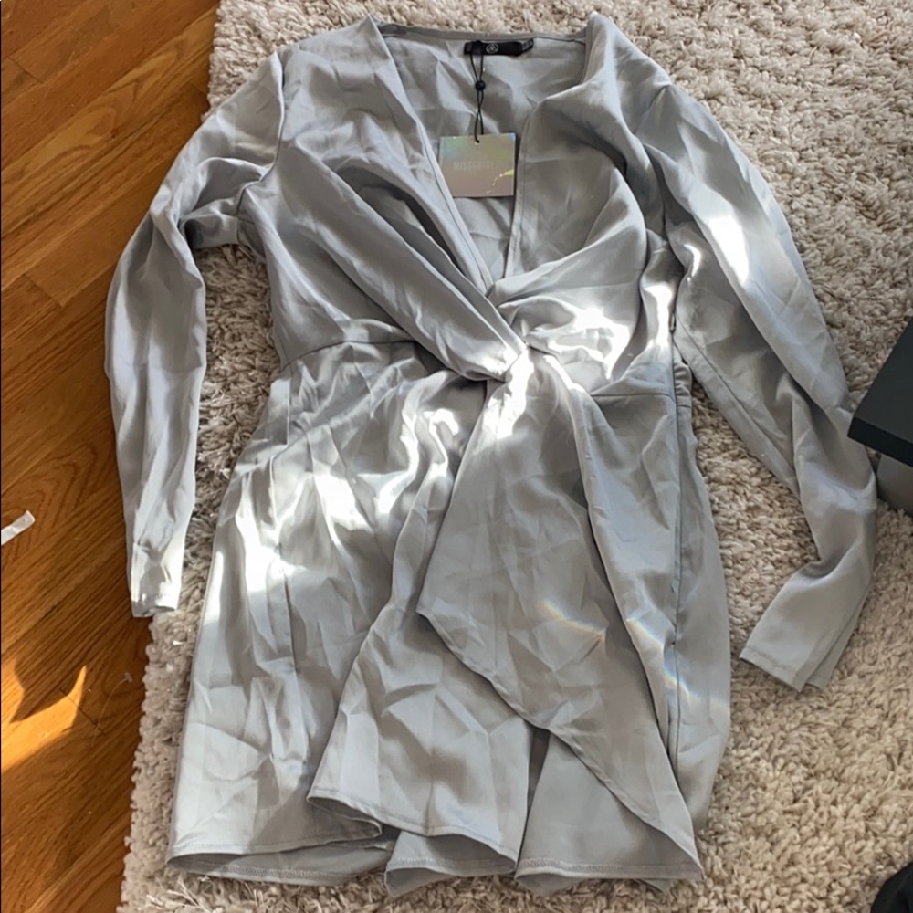 Grey knot dress